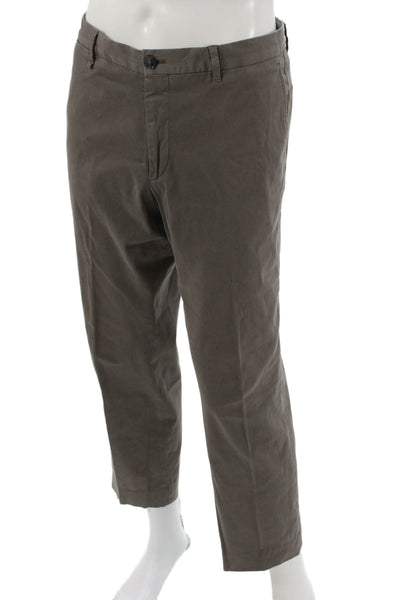 Ermenegildo Zegna Mens Chino Pants Green 98% Cotton Size 52