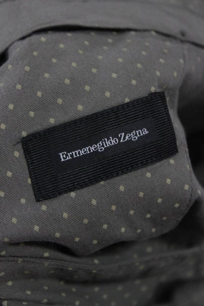 Ermenegildo Zegna Mens Chino Pants Green 98% Cotton Size 52