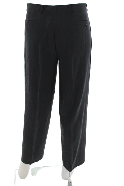 Ralph Ralph Lauren Mens Dress Pants Black Button Polynosic Size 34