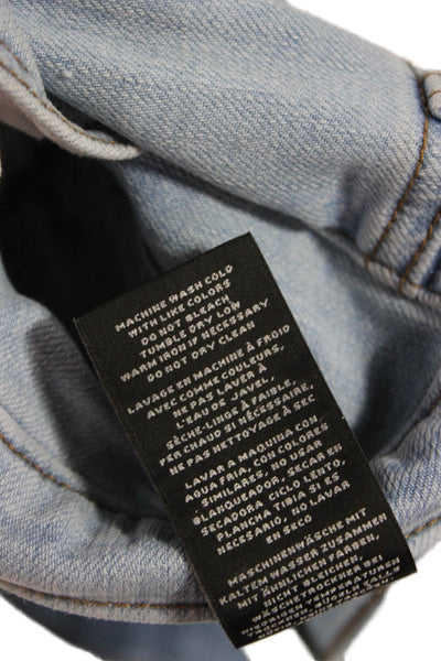 J Brand Womens Cropped Jeans Blue Cotton Blend Button Fly Size 34