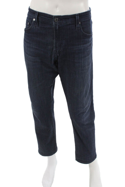 AG Adriano Goldschmied Mens Straight Jeans Blue Button Closure Size 33