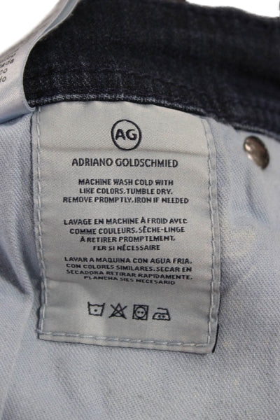 AG Adriano Goldschmied Mens Straight Jeans Blue Button Closure Size 33