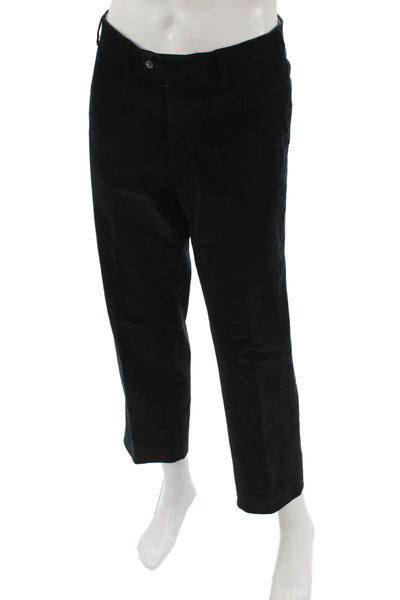 Hiltl Mens Dress Pants Black Cotton Button Size 52