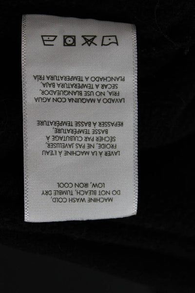 We Wore What Women Pullover Sweatshirt Black Cotton Crew Neck Size S