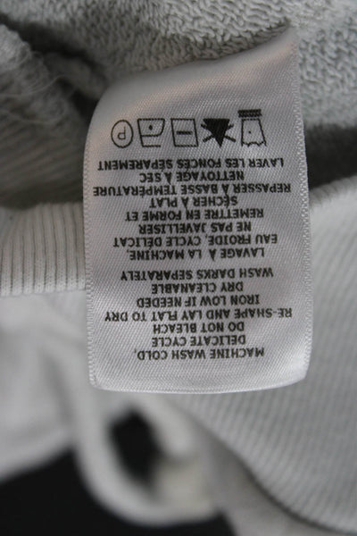 Wesley Women Pullover Hoodie White Cotton Long Sleeve Size M