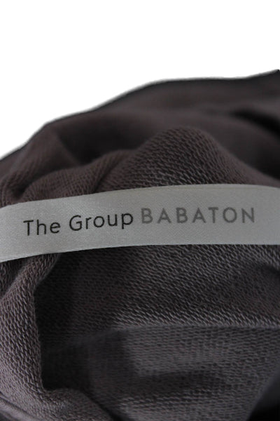 The Group Babaton Womens Pullover Sweatshirt Purple Cotton Crew Neck Size XS