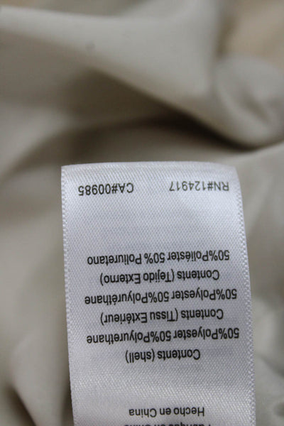 We Wore What Womens Basic Jacket Beige Button Long Sleeve Size M