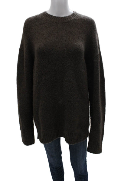 Ser.O.Ya Women Pullover Sweater Brown Nylon Crew Neck Long Sleeve Size XS