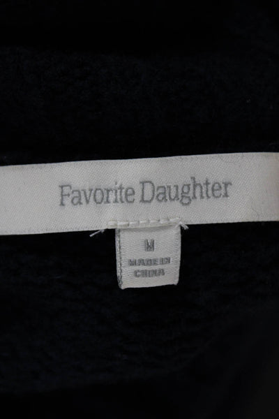 Favorite Daughter Women Turtleneck Merino Wool Tunic Sweater Blue Size M