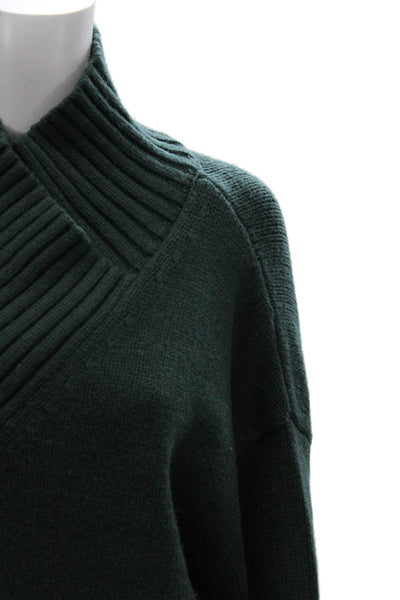 Ser.O.Ya Womens Pullover Sweater Green Mock Neck Long Sleeve Size S