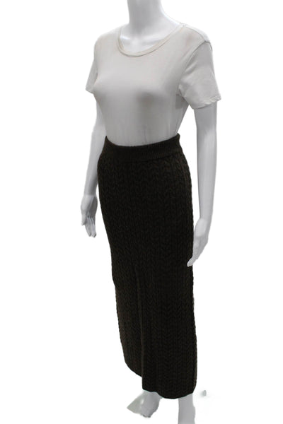The Skirt Shopp Womens Brown Cashmere Straight Pencil Skirt Size L