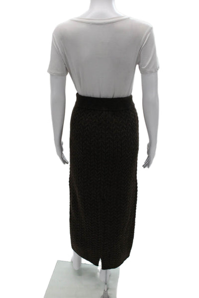 The Skirt Shopp Womens Brown Cashmere Straight Pencil Skirt Size L