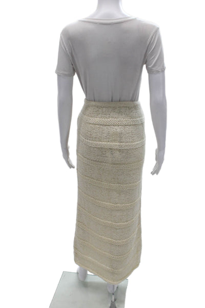 Samsoe & Samsoe Womens Ivory Cotton Maxi Skirt Size L