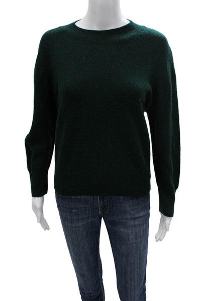 Zara Women Pullover Sweater Crew Neck Long Sleeve Green Acrylic Blend Size L