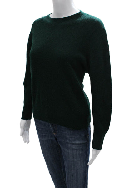 Zara Women Pullover Sweater Crew Neck Long Sleeve Green Acrylic Blend Size L