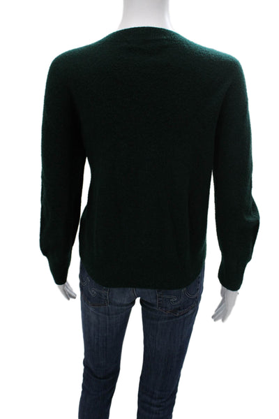 Zara Women Pullover Sweater Crew Neck Long Sleeve Green Acrylic Blend Size L
