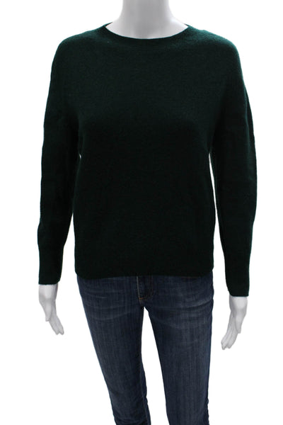 Zara Women Pullover Sweater Crew Neck Long Sleeve Wool Blend Green Size L