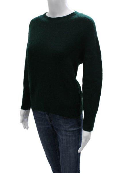 Zara Women Pullover Sweater Crew Neck Long Sleeve Wool Blend Green Size L