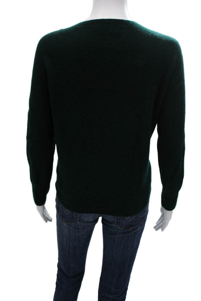 Zara Women Pullover Sweater Crew Neck Long Sleeve Wool Blend Green Size L