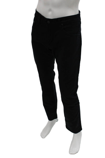 AG Adriano Goldschmied Mens Black Straight Jeans Cotton Blend Size 32