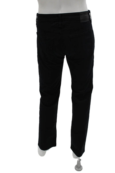 AG Adriano Goldschmied Mens Black Straight Jeans Cotton Blend Size 32