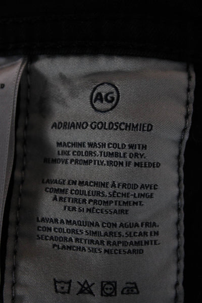 AG Adriano Goldschmied Mens Black Straight Jeans Cotton Blend Size 32