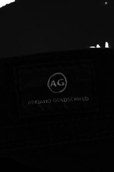 AG Adriano Goldschmied Mens Black Straight Jeans Cotton Blend Size 32
