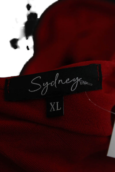 Sydney Women Tunic Red 3/4 Sleeve Round Neck Size XL