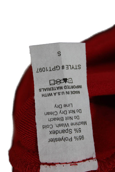 Sydney Womens Red Tunic 3/4 Sleeve Round Neck Top Size S