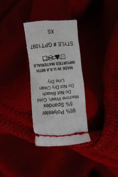 Sydney Womens Tunic T-Shirt Red Crew Neck 3/4 Sleeve Polyester Size XS