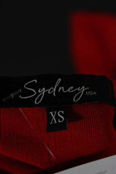 Sydney Womens Tunic T-Shirt Red Crew Neck 3/4 Sleeve Polyester Size XS
