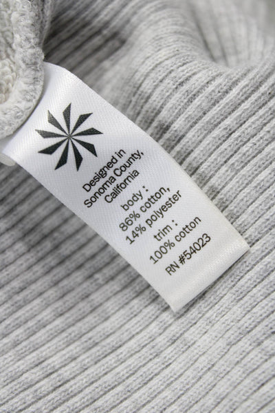 Athleta Women Sweater Dress Gray Cowl Neck Long Sleeve Cotton Short Size S
