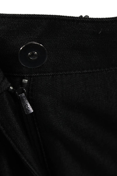 Per Se Women Dress Pants Black Wool Button 25 Inseam Size 4