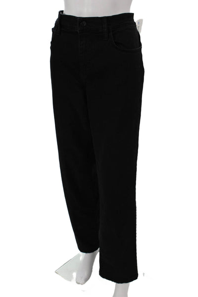 Joes Womens Straight Jeans Low Rise Black Cotton Size 34