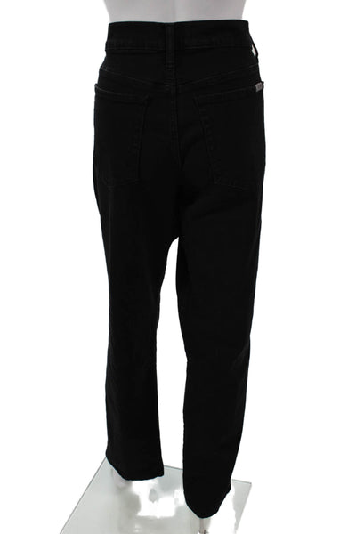 Joes Womens Straight Jeans Low Rise Black Cotton Size 34
