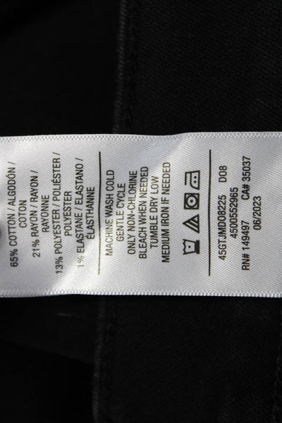 Joes Womens Straight Jeans Low Rise Black Cotton Size 34