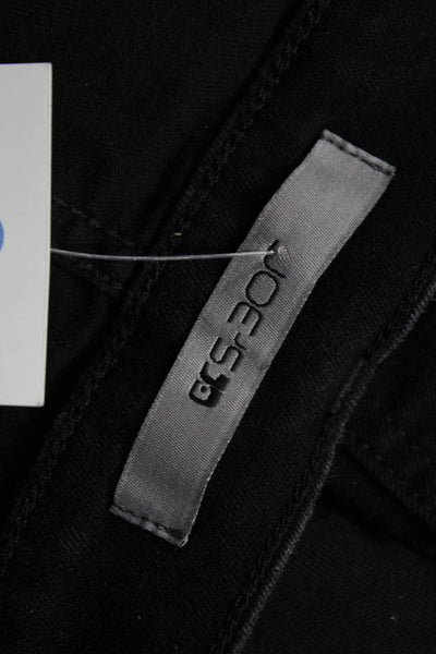 Joes Womens Straight Jeans Low Rise Black Cotton Size 34