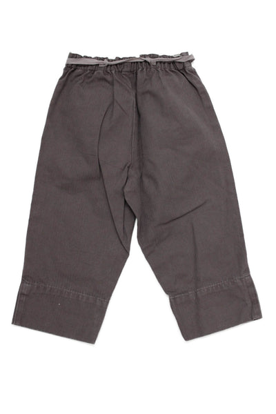 Bonpoint Girls Cotton Tie Detail Casual Pants Gray Size 18 Months