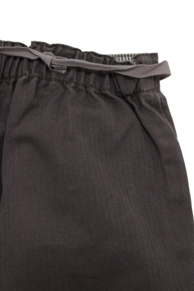 Bonpoint Girls Cotton Tie Detail Casual Pants Gray Size 18 Months