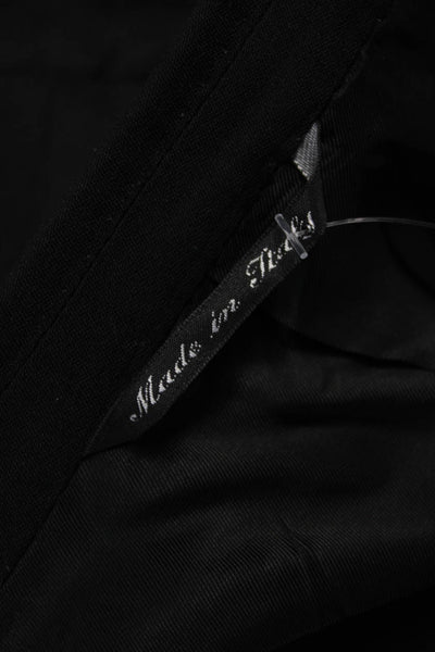 Canali Mens One Button Black Wool Suit Jacket Size 50
