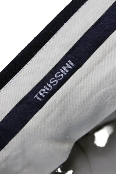 Trussini Mens Dress Pants Black Wool Button Size 50