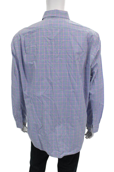 Polo Ralph Lauren Mens Button Up Blue Check Long Sleeve Shirt Size XL