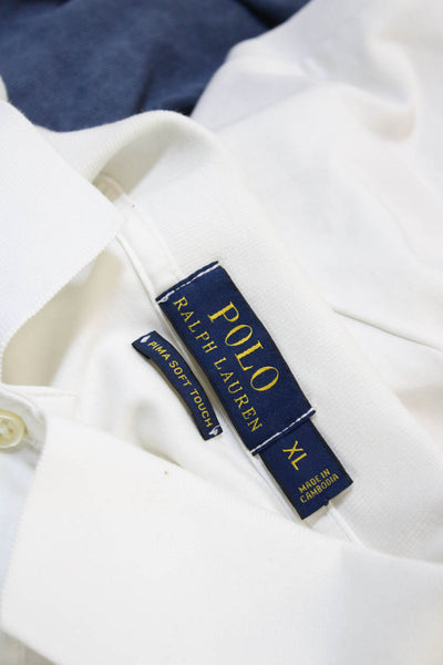 Polo Ralph Lauren Mens Polo Shirt White Short Sleeve 100% Cotton Size XL