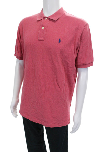Polo Ralph Lauren Mens Red Cotton Short Sleeve Collared Size XL