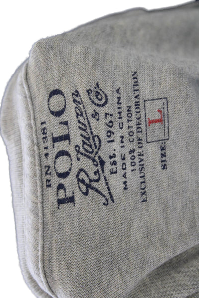 Polo Ralph Lauren Mens T-Shirt Gray Crew Neck Short Sleeve 100% Cotton Size L
