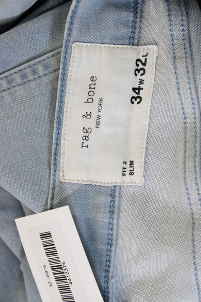 Rag & Bone Mens Slim Jeans Blue Cotton Button Fly Size 34
