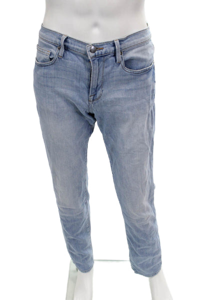 Frame Denim Mens Tapered Jeans Blue Cotton Button Size 33