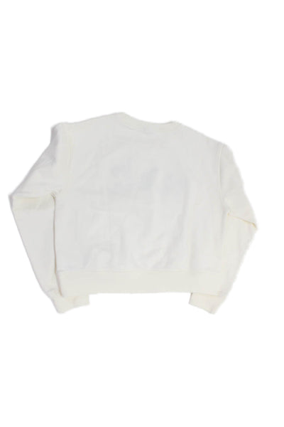 Crewcuts Childrens Girls NYC Pullover Sweater White Cotton Size 10-11