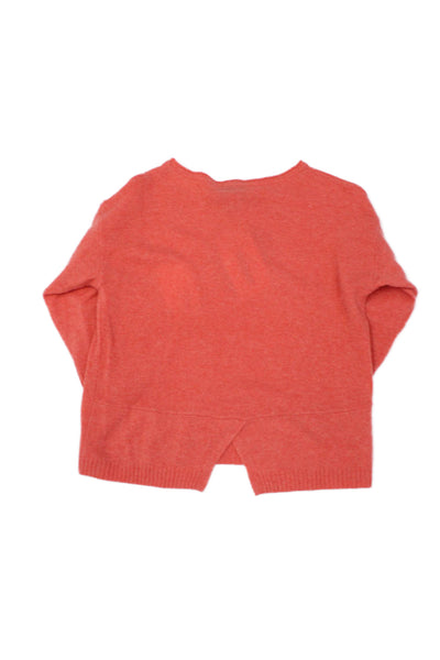Autumn Cashmere Kids Childrens Girls Roll Neck Zipper Cuffs Sweater Pink Size 10