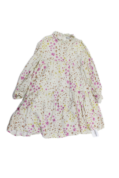 Il Gufo Childrens Girls Floral Print A Line Dress Multi Colored Size 10